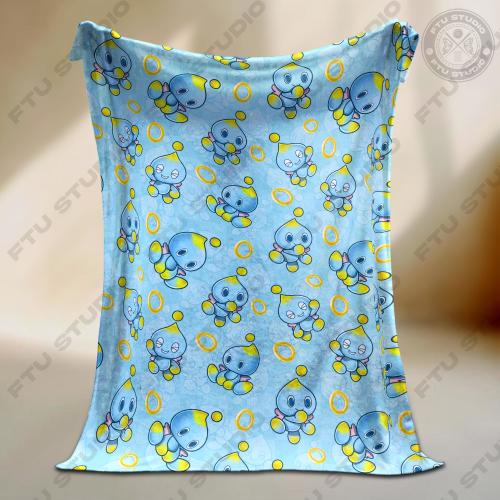 Chao Cute Japanese Blanket Game Blanket Funny Game Video Game Gifts