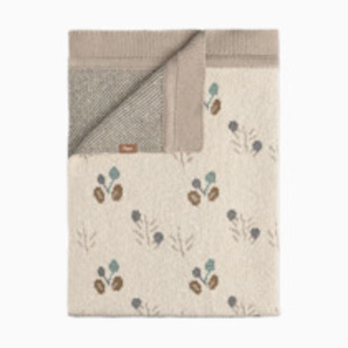 Crane Baby Avery Organic Cotton Knitted Baby Blanket - Poppy