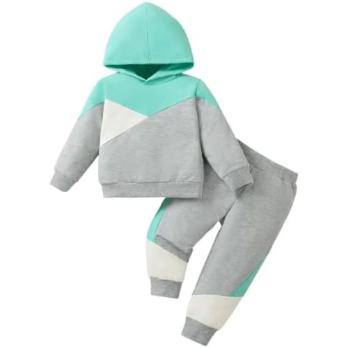 Jecson Baby Boy Clothes Toddler Boy Clothes 2 Piece Hooded Sweatsuit 12M-4T