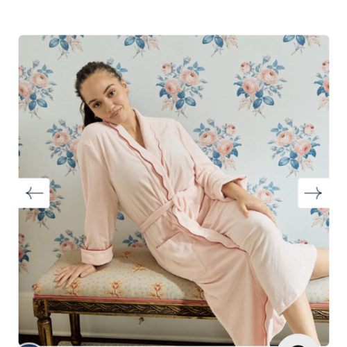 Women's Long Scallop Lightweight Robe