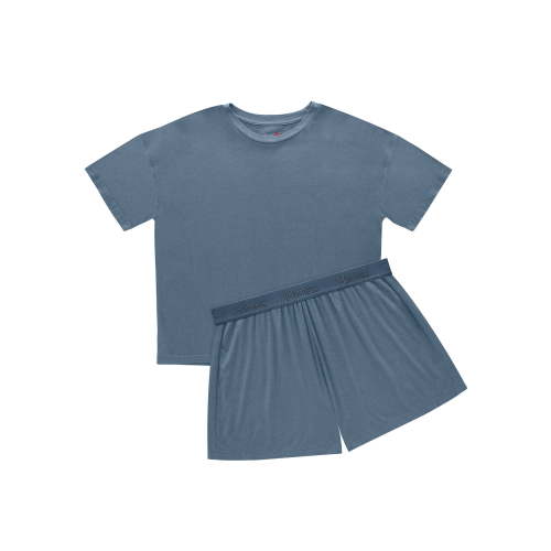 Hanes Comfywear Women's Pajama Set, Loungewear Top & Sleep Shorts Stargazer Grey/Stargazer Grey M