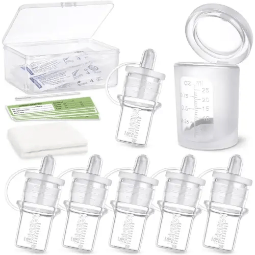 haakaa Colostrum Collector Kit 2ml/6pcs & Lidded Feeding Cup - TikTok Shop