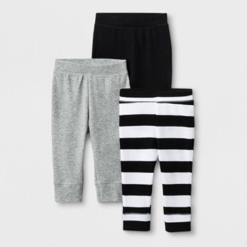 Baby's 3pk Save the Day Pants - Cloud Island™ Black 0-3M