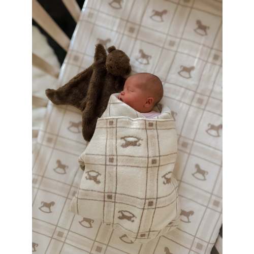 The Rocking Horse Knitted Blanket – Pop Ya Tot