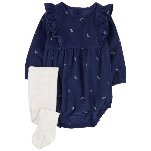 Baby 2-Piece Corduroy Bubble & Tights Set - Carter's | Carter's (NB)
