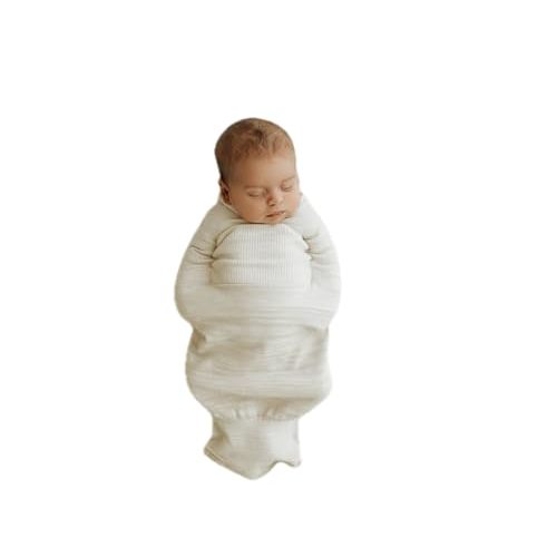 Swaddelini Swaddle Sleep Sack, Viscose from Bamboo, Swaddle for babies 0-3 months, 6-12 pounds, Made in USA, Beige
