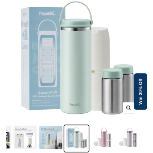 Papablic CapsuleChill™ Breast Milk Cooler