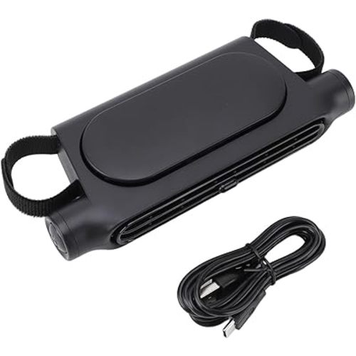 Zerodis USB Car Seat Cooling Fan, Bladeless Turbo Powerful Airflow Car Backseat Headrest Fan with Three Speed Settings Fit for Front Rear Passengers Babies Pets (Black)