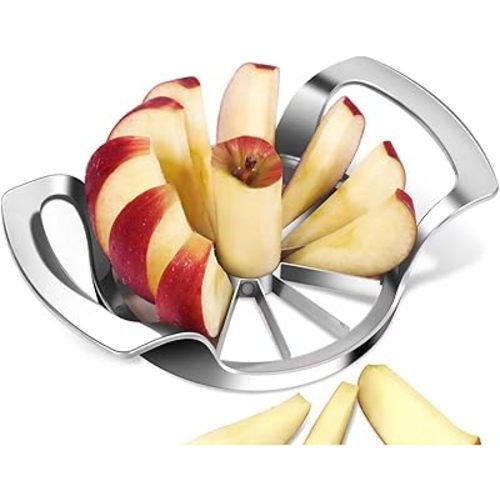 LIIGEMI Apple Slicer,12-Blade Extra Large Apple Corer, Heavy Duty Stainless Steel Apple Cutter and Divider,Easy to Use, Time-Saving.