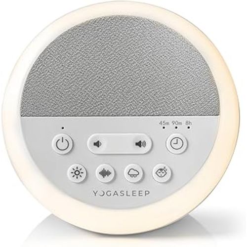 Yogasleep Nod White Noise Sound Machine, With Soft Night Light & Sleep Timer, 20 Sound Options Including Lullabies, Nature & Pink Noise, Sleep Aid For Baby & Adults, Noise Canceling For Office Privacy