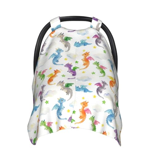 Dragon Baby Car Seat Canopy Cover Multi Use Shower Gift, Nursing Cover for Mom Nursing Covers, Dragon Baby Stuff Items