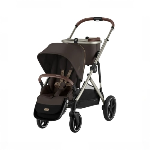 Cybex Gazelle S Modular Stroller, 2026, Chocolate Brown, Silver Frame