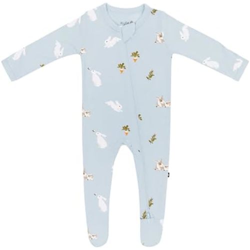 KYTE BABY Unisex Zipper Closure Footies, Rayon Made From Bamboo, 0-24 Months