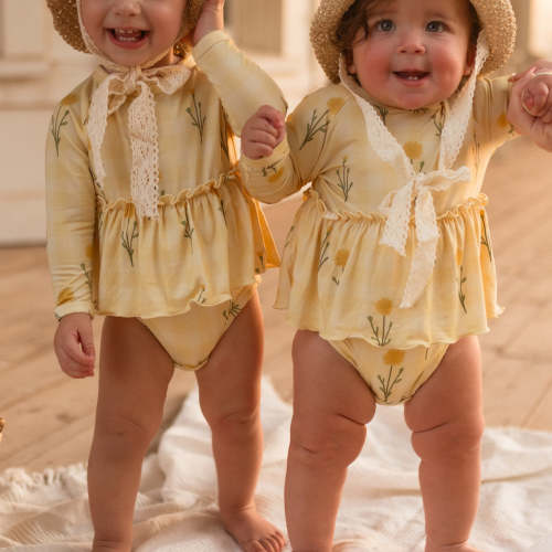 Infant Long Sleeve and Skirt Onesie in Nora