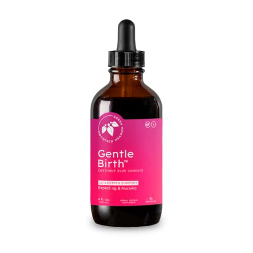 Mountain Meadow Herbs Gentle Birth Prep, Without Blue Cohosh, 4oz | Fast-Acting Herbal Extract, Labor Support, Gentle Formula, Childbirth Preparation, Pregnancy Supplement, Liquid Tincture