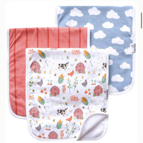 Premium Burp Cloths - Farmstead – Copper Pearl