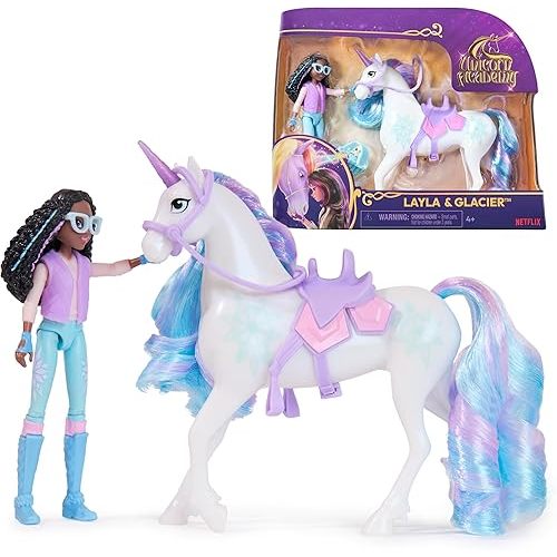 Unicorn Academy, Layla & Glacier with 2 Accessories & Hair Tool, Dolls & Unicorn Toys for Girls Ages 4 and up