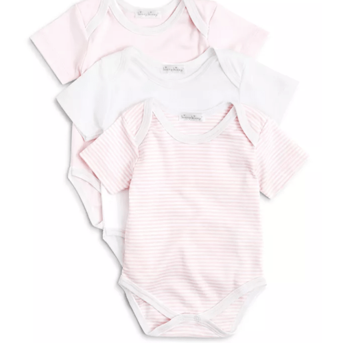 Kissy Kissy Baby Bodysuits 3 PACK (Pink/White), 0-3M
