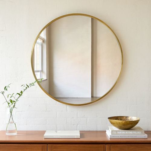 Metal Frame Round Wall Mirror