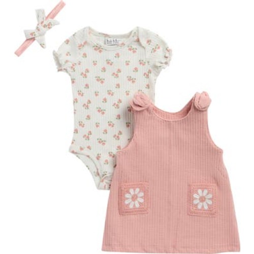 Floral Bodysuit, Jumper & Headband Set