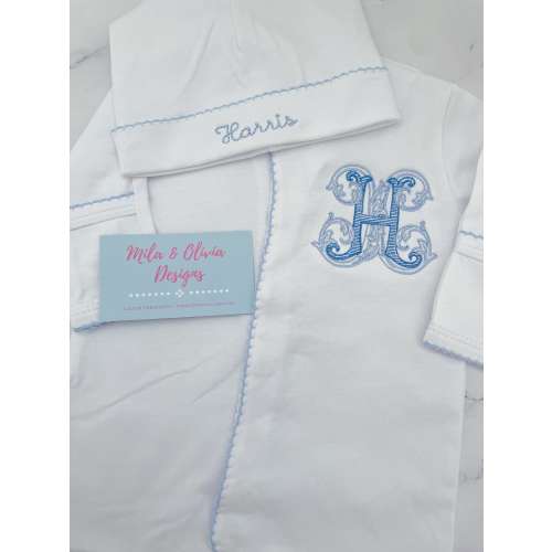 Baby Boy Girl Monogram Outfit, Baby girl boy Coming home outfit, Baby girl gift, Baby boy gift, Baby shower gift idea, Baby take home outfit