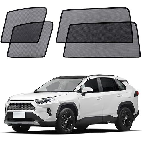 XCBYT Car Window Shade for 2019-2024 Toyota RAV4 Window Covers Side Window Sun Shade Car Window Shade for Baby with Breathable Mesh Insulate Heat and UV for Sleep Camping Breastfeeding