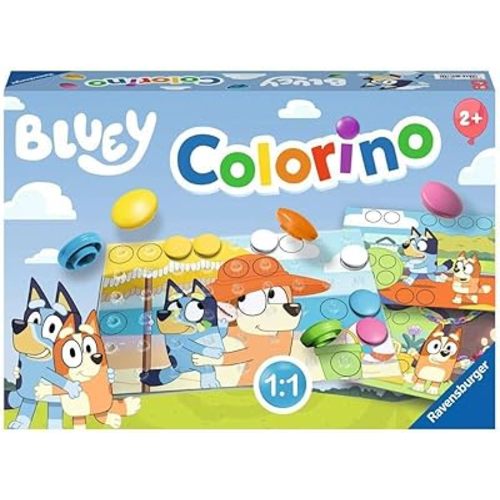 Ravensburger 22684 Bluey Colorino – Educational Color Matching Game for Kids Ages 2+ | Develops Fine Motor Skills & Encourages Creative Play | Featuring Bluey, Bingo, Bandit & Chilli