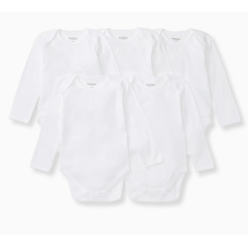 Bee Essentials Organic Long Sleeve Baby Bodysuit 5 Pack – Burt's Bees Baby