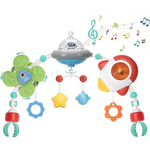 GONINO Baby Stroller Arch Toy, Musical Car Seat Toy for Infants