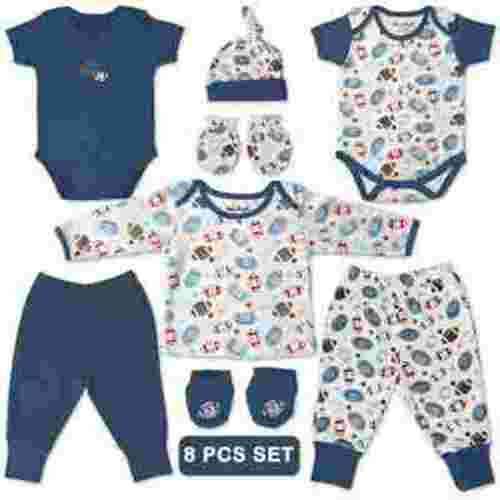 Baby Bright Newborn Essentials Must Have Clothes for Baby Boy, Outfit Gifts for Infant, Baby Shower Gift, 8-Pieces, Size 0-3 Months