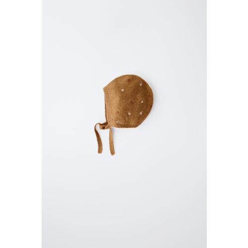 KNIT POM-POM BONNET - Toffee | ZARA United States