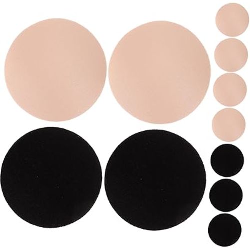 Holibanna Reusable Cotton Breast Pads 6 Pairs Invisible Nipple Covers for Women Soft Protective Pasties for Breastfeeding Non-Slip Design