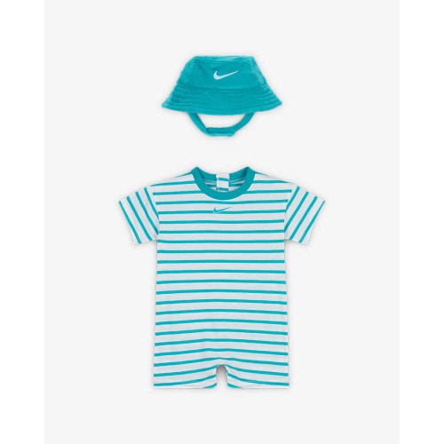 Nike Baby Short Sleeve Romper with Bucket Hat. Nike.com