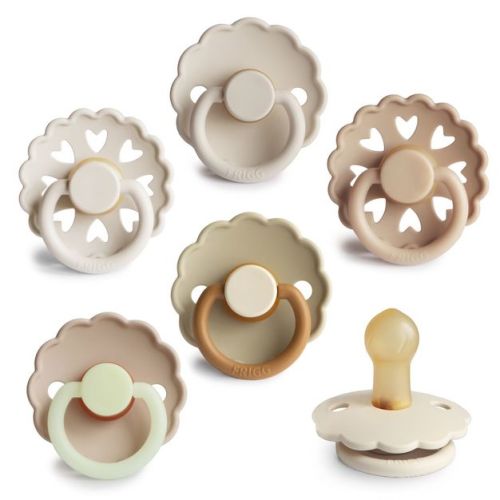 FRIGG Natural Rubber Pacifier 6-Pack