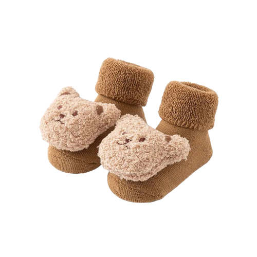 Slipper Socks, Golden Brown Bear