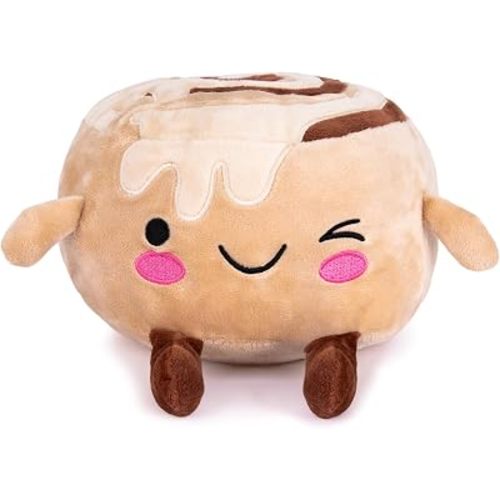 ArtCreativity Kawaii Cinnamon Roll Stuffed Animal Food Plush Toy, 9 Inch
