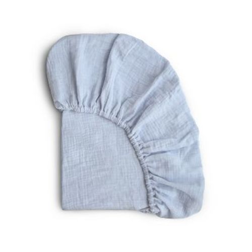 Mini Muslin Crib Sheet Baby Blue One Size