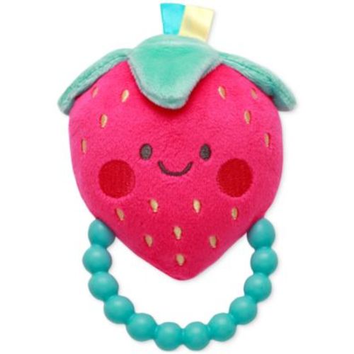 Baby Girls Strawberry Rattle Toy with Teether