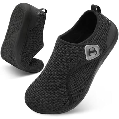 Womens Walking Shoes Comfortable Wide Diabetic Shoes Adjustable Zero Drop Edema Shoe Breathable Neuropathy Nursing Shoes Casual Wide Width Sneakers