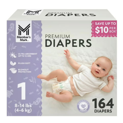 Member's Mark Premium Baby Diapers, Size 1 - Samsclub.com