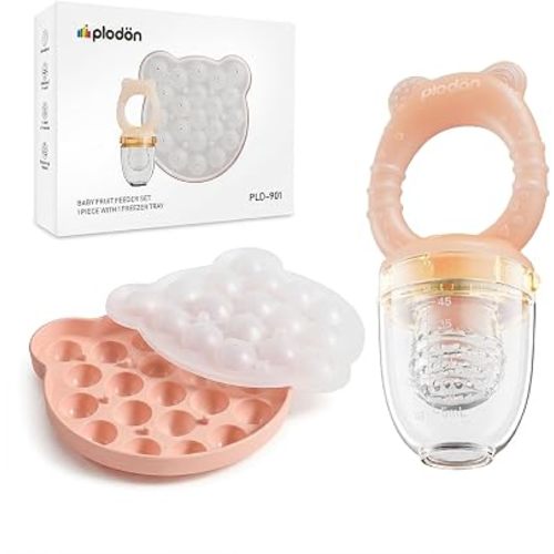 Silicone Baby Fruit Feeder with 21-Portion Baby Food Freezer Tray