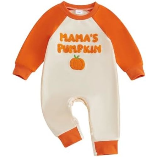 Rtnnsbbfcm My First Halloween Baby Boy Outfit Pumpkin Patch Romper Jumpsuit