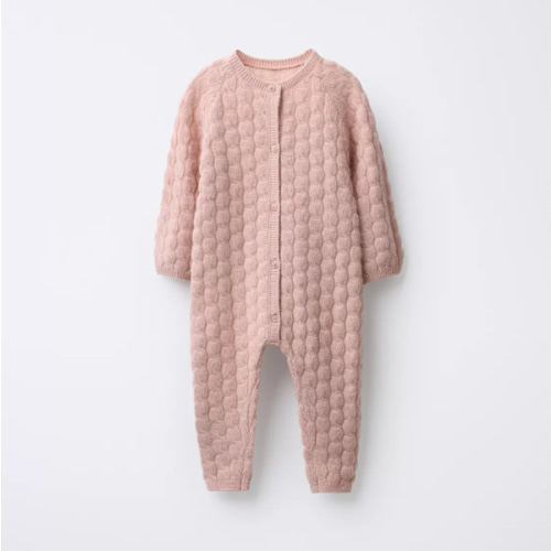 CABLE KNIT LONG JUMPSUIT - Light pink | ZARA United States