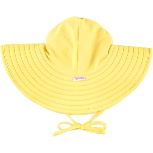 RuffleButts® Baby/Toddler Girls UPF 50+ Sun Protective Wide Brim Swimwear Sun Hat