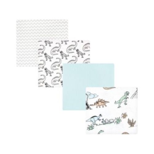 Unisex Four-Pack Flannel Infant Receiving Blanket Cotton/Poly Blend