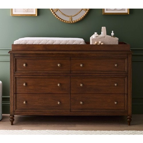Chris Loves Julia Turned Wood 6-Drawer Changing Table (56w x 19d")