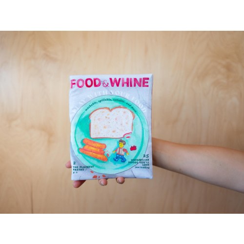Baby Crinkle Book- Food and Whine Magazine Parody Baby Shower Gift
