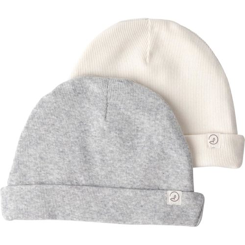 Little Planet by Carter's Unisex-Baby 2-Pack Caps Made with Organic Cotton, 0-3 months