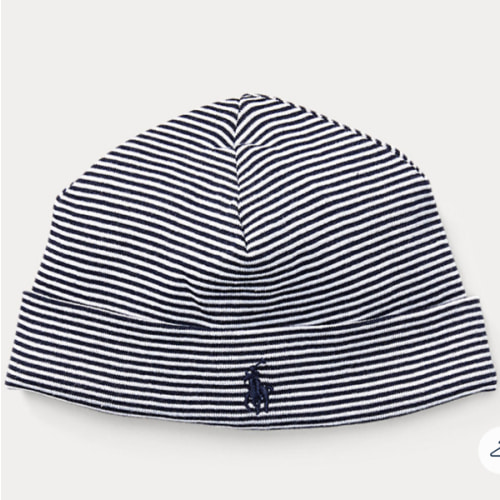 Baby Striped Cotton Hat | Ralph Lauren