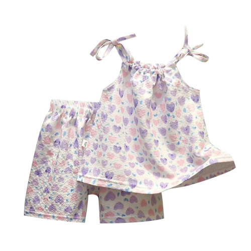 THDHVS Girls' Clothing Sets, Newborn Outfit, Newborn Infant Baby Girl 2 Piece Summer Outfits Bloomer Shorts Set Clothes Multicolor 1-2 Years